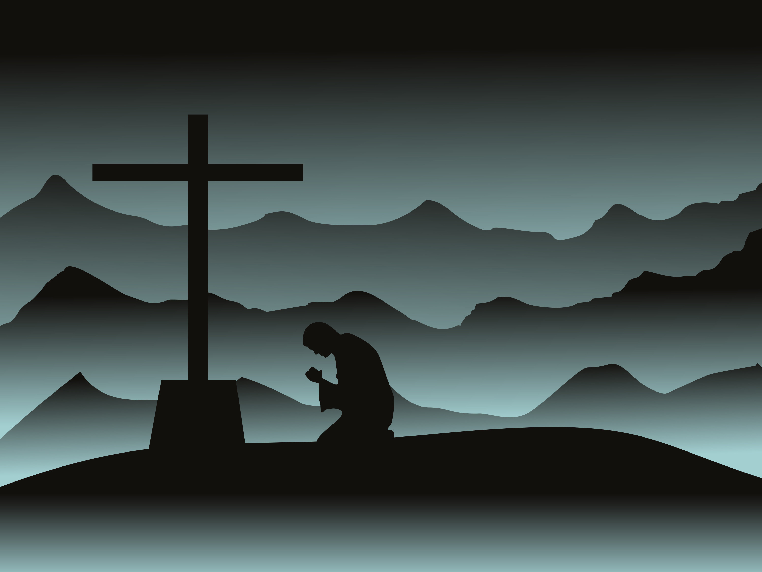 Orando a la cruz